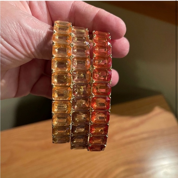 Ann Taylor Trio of Bracelets Gold & Gemstones - Picture 6 of 7